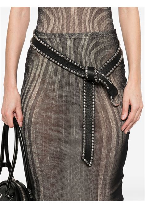 gonna lunga printed spiral donna nera JEAN PAUL GAULTIER | 25/34-F-JU166-T587000203